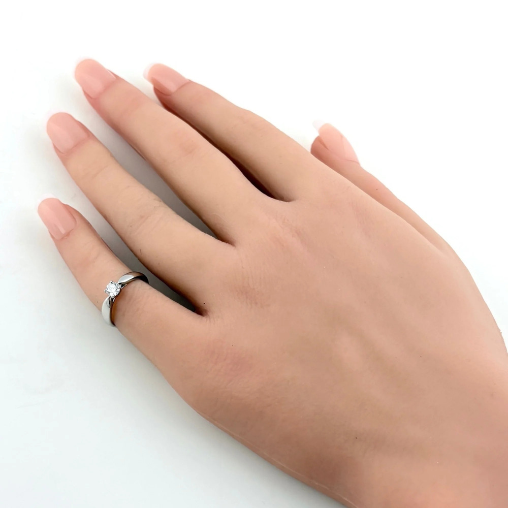 TIFFANY Silver Diamond Ring - Picture 6 of 9